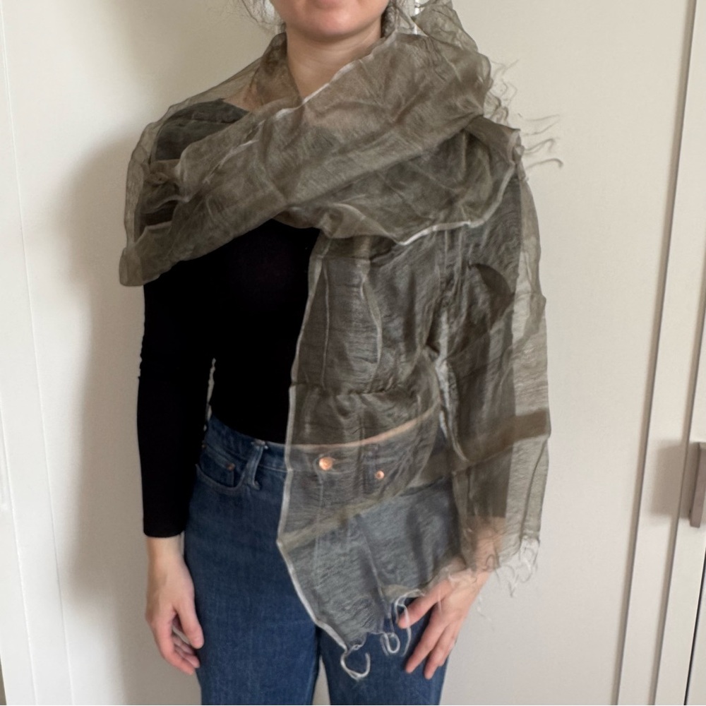 Sheer gray wrap Scarf
